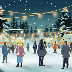 Illustration Weihnachtsmarkt